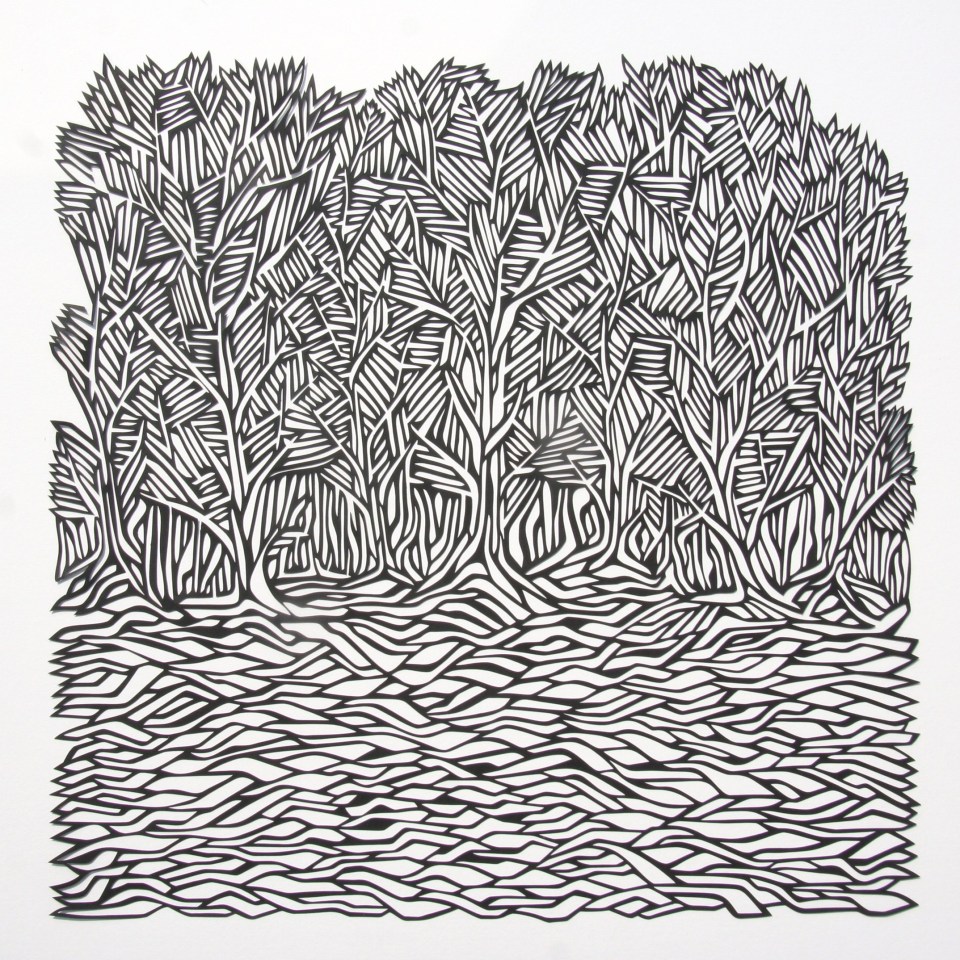 Woods, Black Papercut