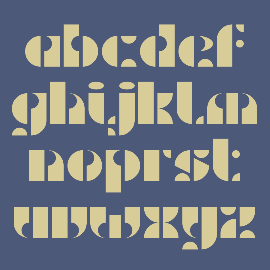 recap stencil font