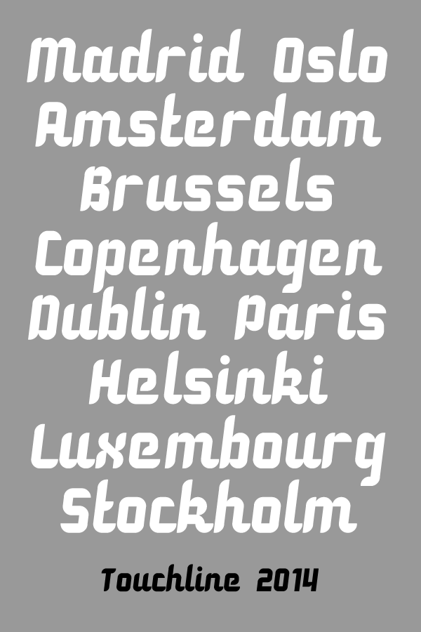 touchline script font