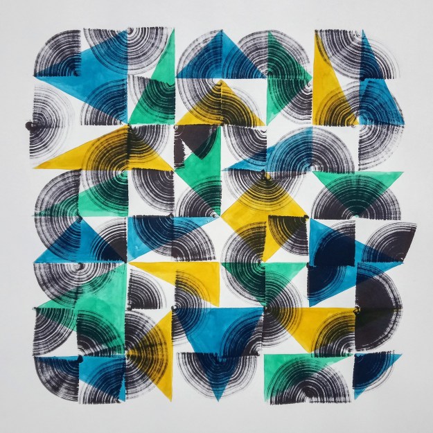 Composition, Ink on Paper, 60x60cm, 2018